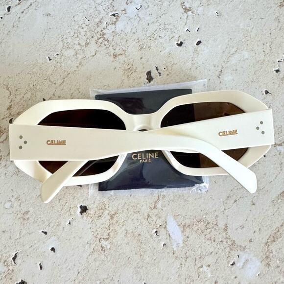 New! CELINE Sunglasses CL40255I 25E, Off-White color, Authentic - Picture 8 of 10